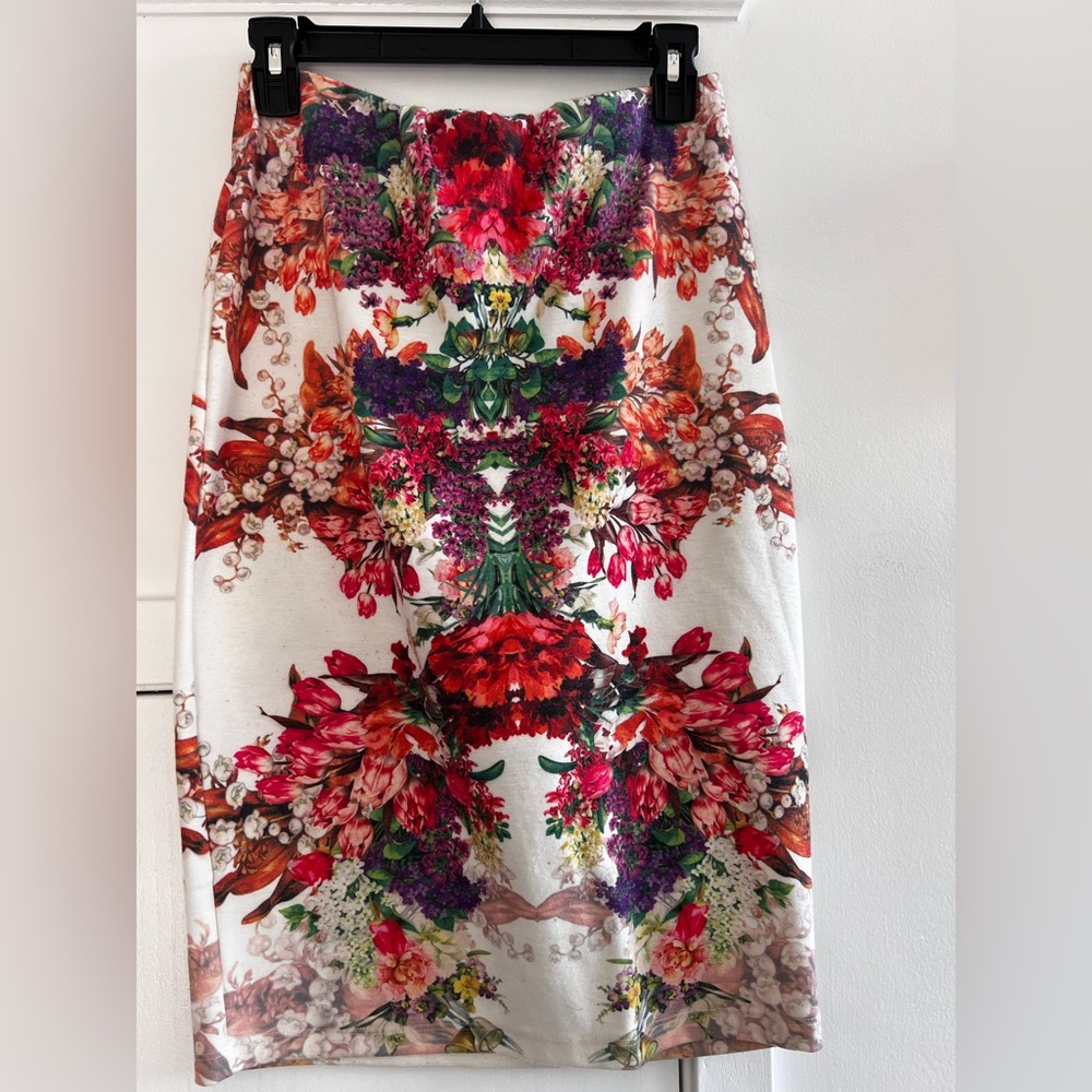 Bobeau Floral Stretch Pencil Skirt from Nordstrom | size M
